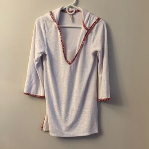 White Hooded Women's Terry cover up